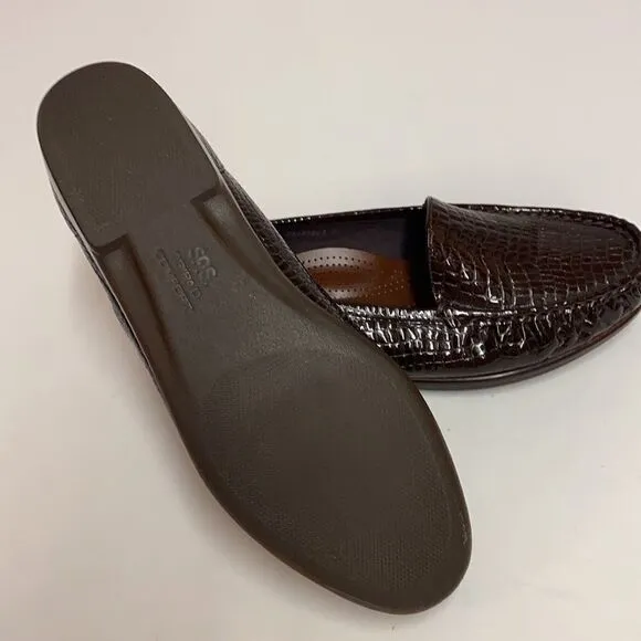 SAS Simplify Brown Croc Embossed Shoes Size 11.5W BSAS