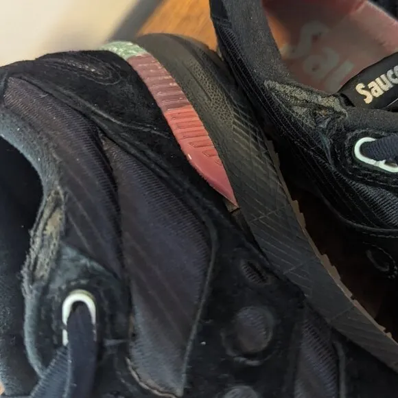 Saucony Azura Golden Era Black Running Shoe Multicolor Retro Suede