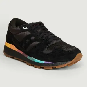 Saucony Azura Golden Era Black Running Shoe Multicolor Retro Suede