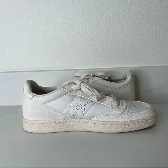Saucony Mens Jazz Court Sneakers Lace Up White Casual Athletic Shoes Size 9