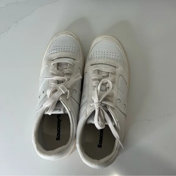 Saucony Mens Jazz Court Sneakers Lace Up White Casual Athletic Shoes Size 9