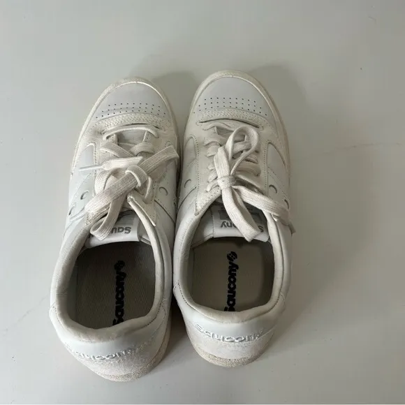 Saucony Mens Jazz Court Sneakers Lace Up White Casual Athletic Shoes Size 9