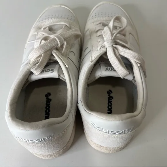 Saucony Mens Jazz Court Sneakers Lace Up White Casual Athletic Shoes Size 9