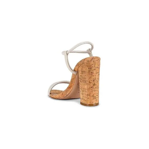 Schutz Gimenez Sandal in Pearl 8.5 With Box Womens Cork High Heels