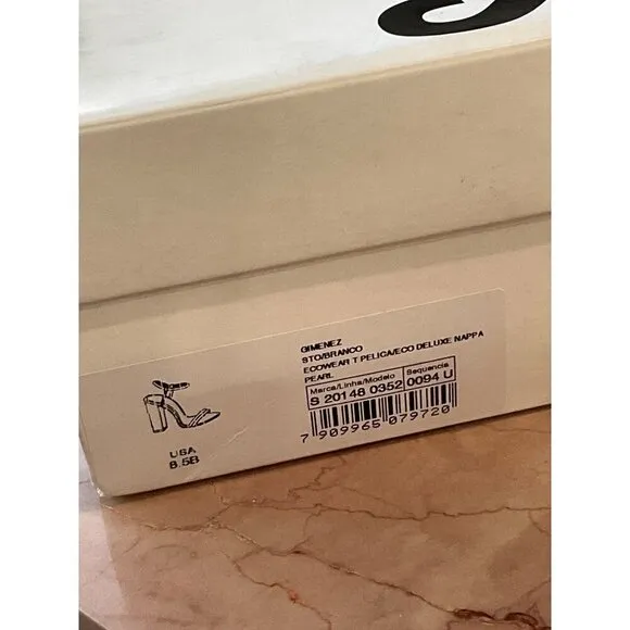 Schutz Gimenez Sandal in Pearl 8.5 With Box Womens Cork High Heels