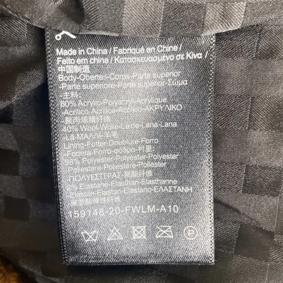 Scotch &amp; Soda Wool Houndstooth Plaid Coat Cute Fall Jacket