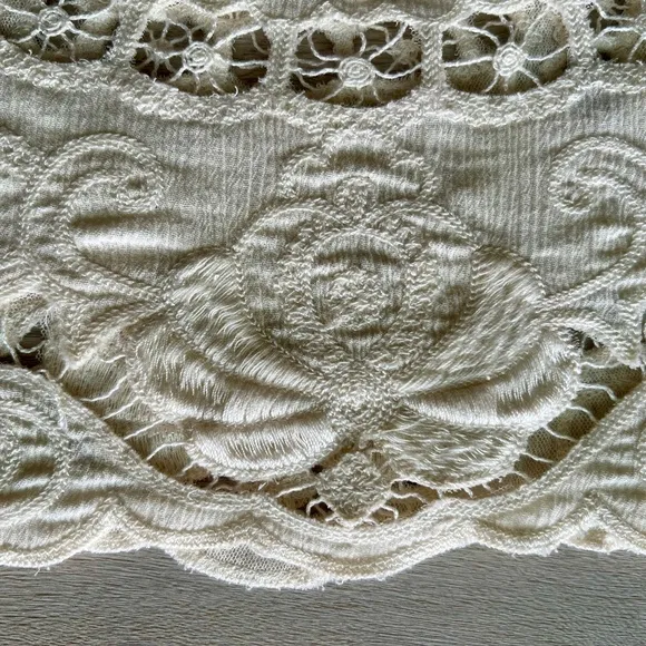 Sea New York - Lysa Dress Cream Lace Embroidered Mini Boho Resort Chic - Size 10