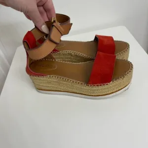 See By Chloe Platform Espadrille Wedge Sandals Casual Beach Boho Sz 36 (US 6)