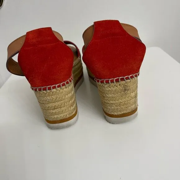 See By Chloe Platform Espadrille Wedge Sandals Casual Beach Boho Sz 36 (US 6)