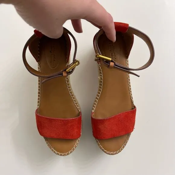 See By Chloe Platform Espadrille Wedge Sandals Casual Beach Boho Sz 36 (US 6)