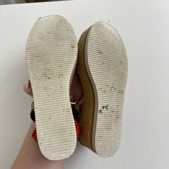See By Chloe Platform Espadrille Wedge Sandals Casual Beach Boho Sz 36 (US 6)