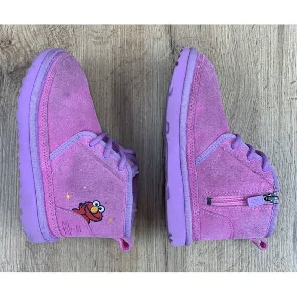 Sesame Street X Ugg Boots Toddler Girls 12 Pink Abby Cadabby And Elmo 1147231T