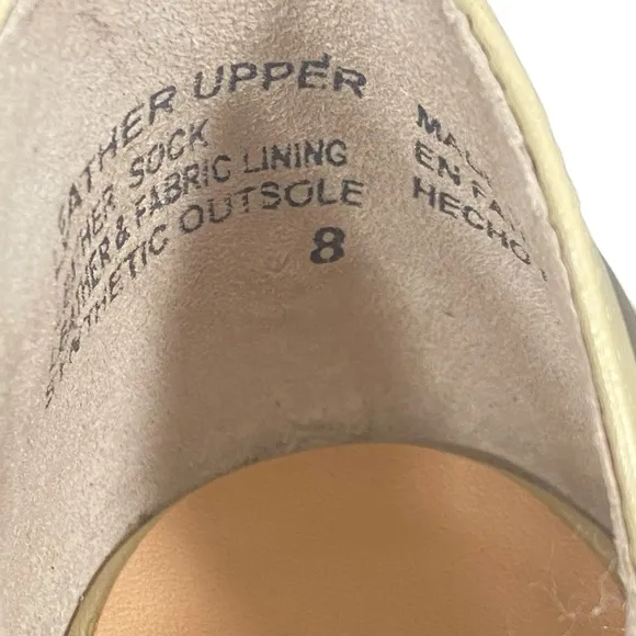 Seychelles $148 Cream Leather Mary Janes Lock and Key shoes 8