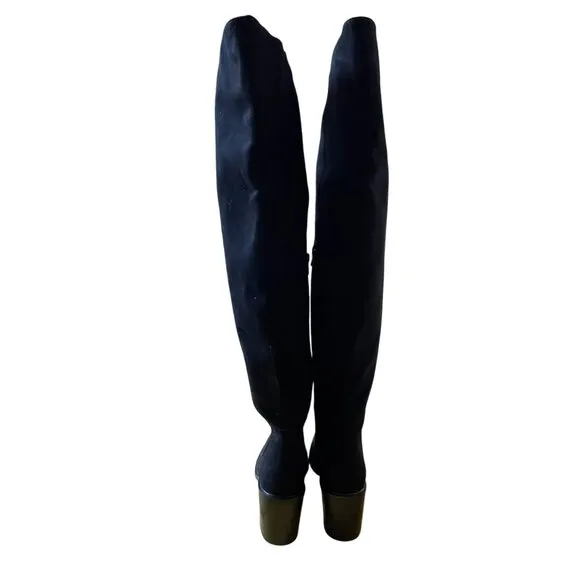 Seychelles Black Faux Suede Sz 8.5 Over the Knee Boots NEW