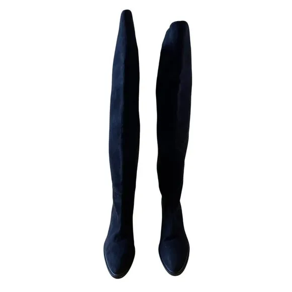 Seychelles Black Faux Suede Sz 8.5 Over the Knee Boots NEW