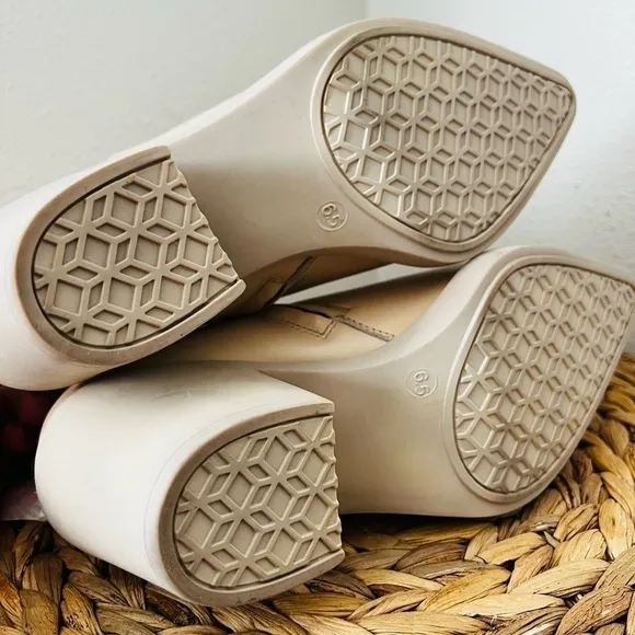 SEYCHELLES Booties SHINING STAR LEATHER POINTED TOE MID-CALF BOOTS cream ivory