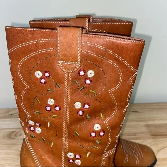 Seychelles Boots Womens Size 7 Heeled Cowboy Cowgirl Boho Festival Embroidered