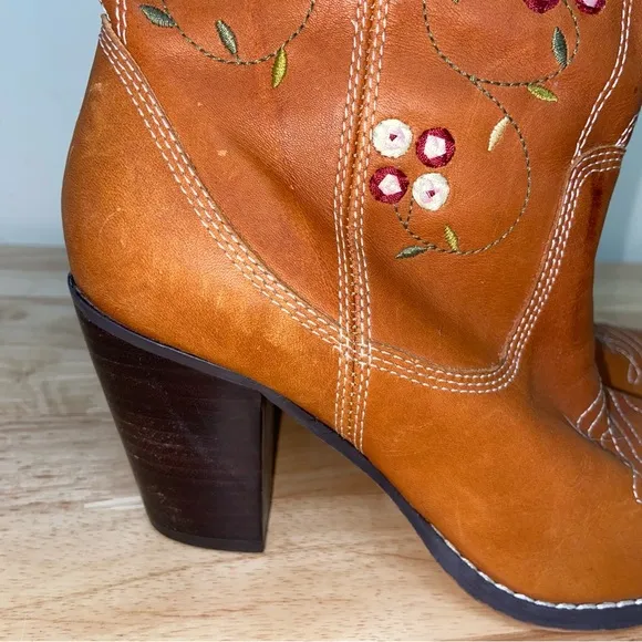 Seychelles Boots Womens Size 7 Heeled Cowboy Cowgirl Boho Festival Embroidered