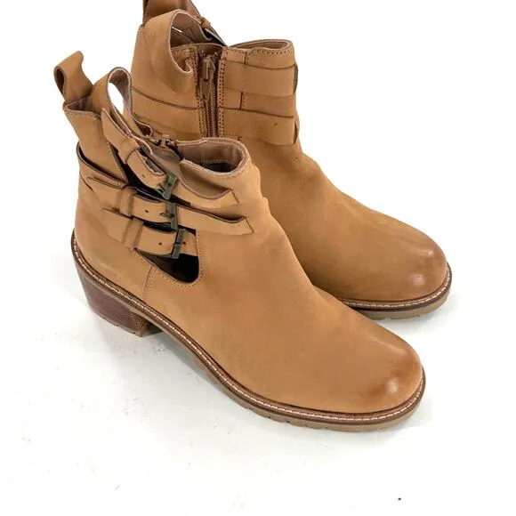 Seychelles Give It a Whirl Ankle Boots 8 Tan NWOT Buckle Ankle Booties Boho