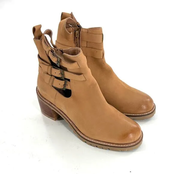 Seychelles Give It a Whirl Ankle Boots 8 Tan NWOT Buckle Ankle Booties Boho