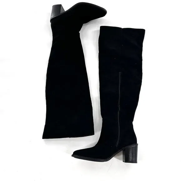 Seychelles Paradise City Over Knee Boots 6.5 NWOT Black OTK Cognac Tan Boho