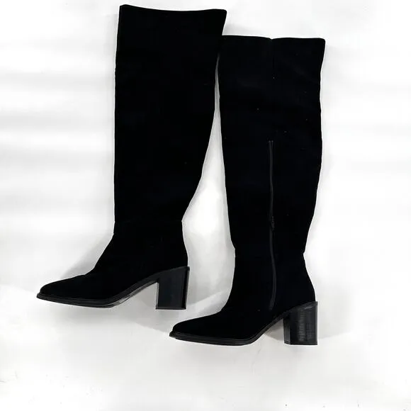 Seychelles Paradise City Over Knee Boots 6.5 NWOT Black OTK Cognac Tan Boho