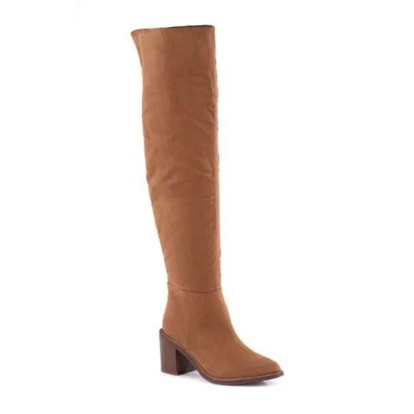 Seychelles Paradise City Over Knee Boots 7.5 NWOT Cognac Tan OTK Cognac Tan Boho