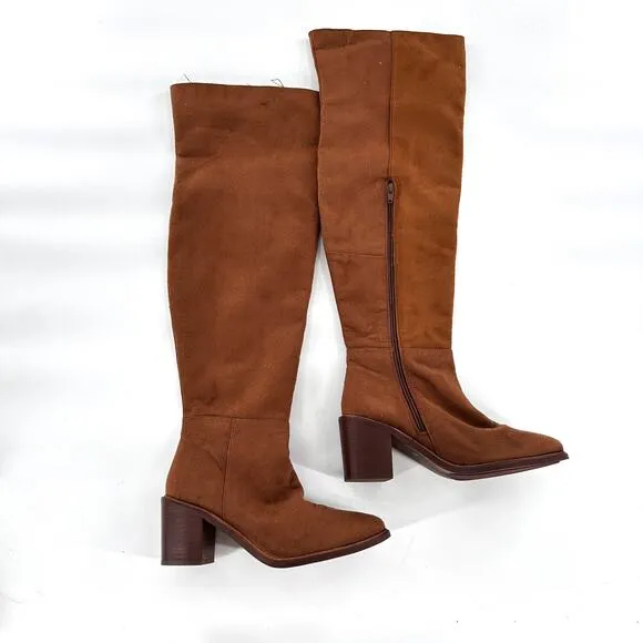 Seychelles Paradise City Over Knee Boots 7.5 NWOT Cognac Tan OTK Cognac Tan Boho