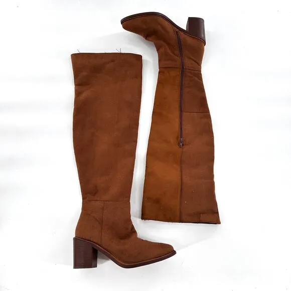 Seychelles Paradise City Over Knee Boots 7.5 NWOT Cognac Tan OTK Cognac Tan Boho