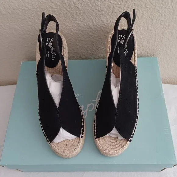 SEYCHELLES Promenade Peep Toe Suede Espadrille Wedges