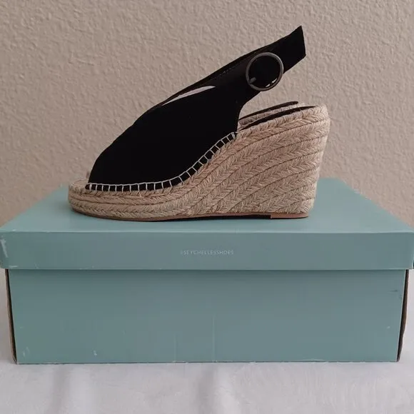 SEYCHELLES Promenade Peep Toe Suede Espadrille Wedges