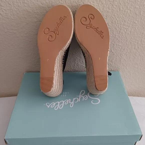 SEYCHELLES Promenade Peep Toe Suede Espadrille Wedges