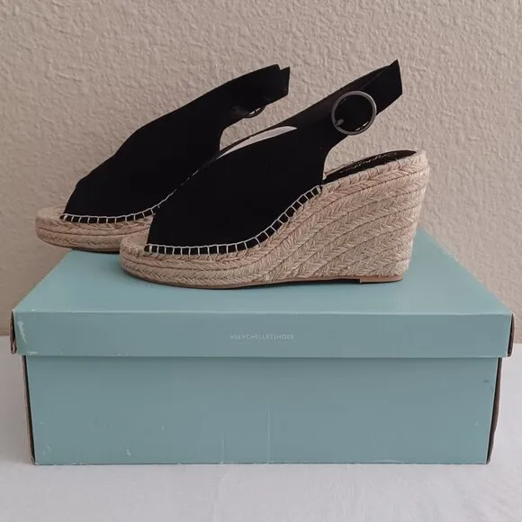 SEYCHELLES Promenade Peep Toe Suede Espadrille Wedges