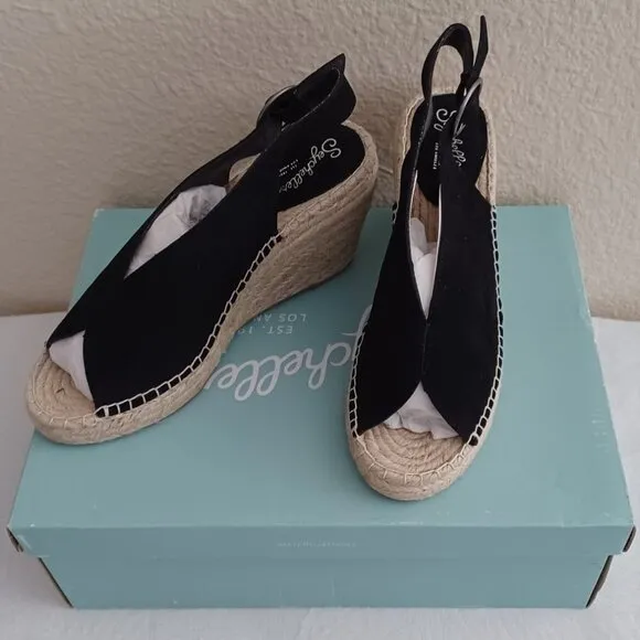 SEYCHELLES Promenade Peep Toe Suede Espadrille Wedges