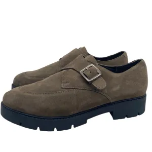 Seychelles Womens Shoes Foremost Monk Strap Loafers Size 10 Brown Suede Chunky
