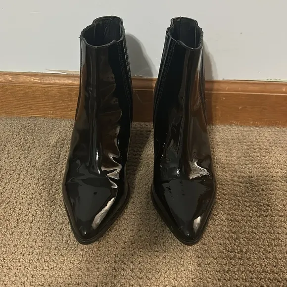 SEYCHELLESFare Pointed Toe Bootie - Black PatentLeather size 8.5