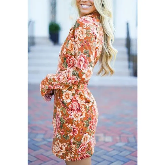 Show Me Your Mumu Outlaw Long Sleeve Dress in Garden Harvest Denim L NWT