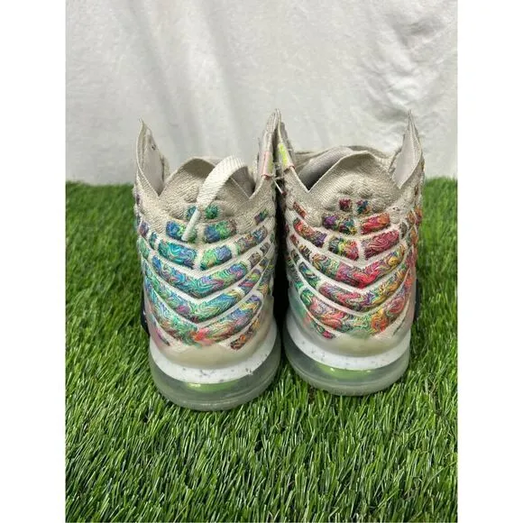 Size 10 - Nike LeBron XVII Air Command Force White/multicolor