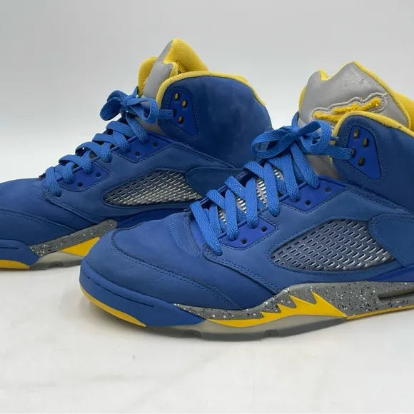 Size 10.5 Air Jordan 5 Retro Laney Sneakers Tennis Shoes Athletic Nike Blue