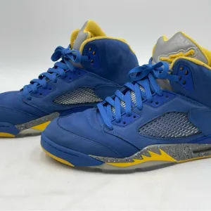 Size 10.5 Air Jordan 5 Retro Laney Sneakers Tennis Shoes Athletic Nike Blue