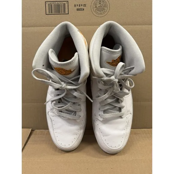 Size 11 -‎ Jordan 1 Retro 86 White Kumquat Orange Basketball Shoes Sneakers 2014
