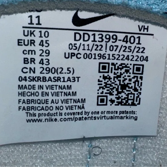 Size 11 - Nike Dunk High Blue Chill