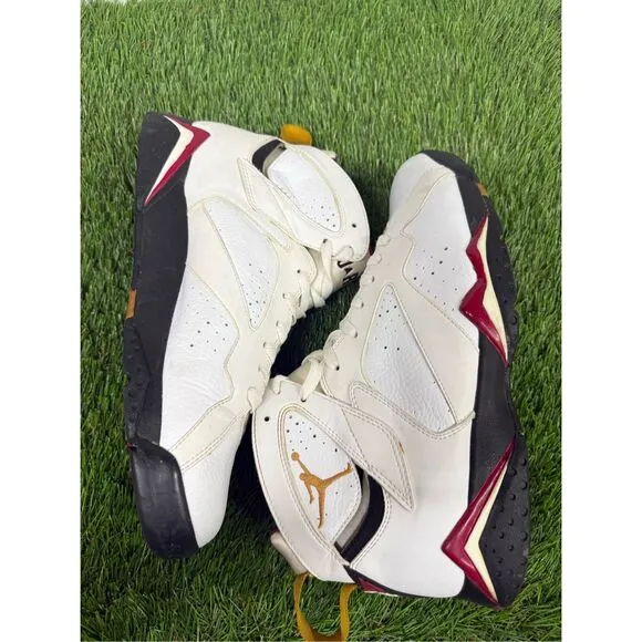 Size 12 Air Jordan 7 Cardinal Mens Nike Retro White Black 304775-104