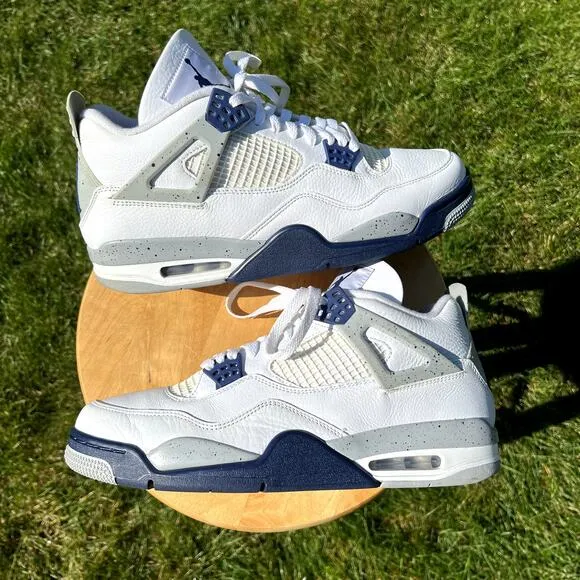 Size 12 - Nike Air Jordan 4 Retro Midnight Navy Men's Shoes - Ships Now