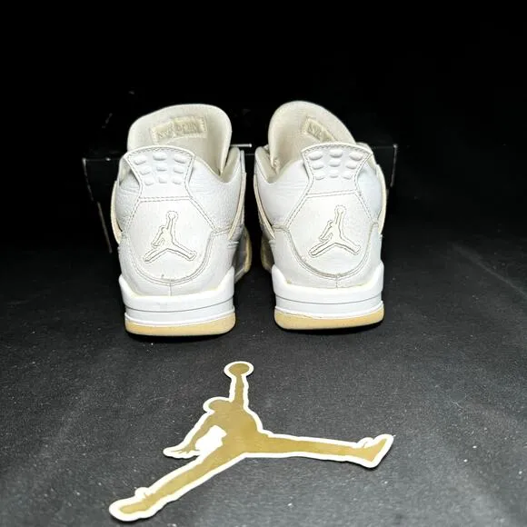Size 4.5 - Nike Air Jordan 4 Retro GS White Oreo 2021 Shoes
