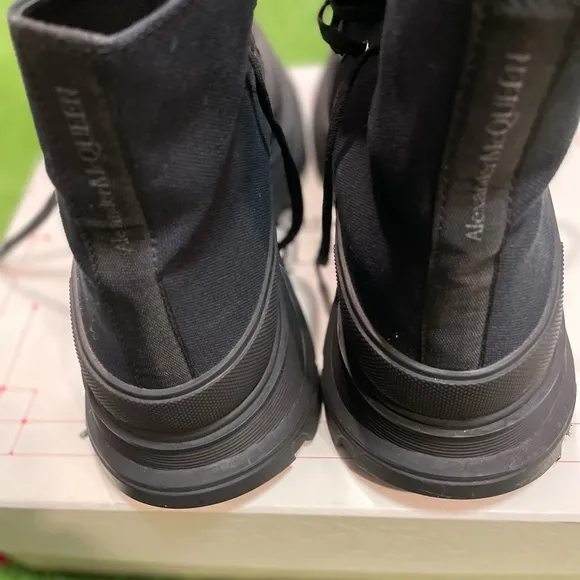 Size 47 us 14 gently used Alexander McQueen Black High-Top Sneakers