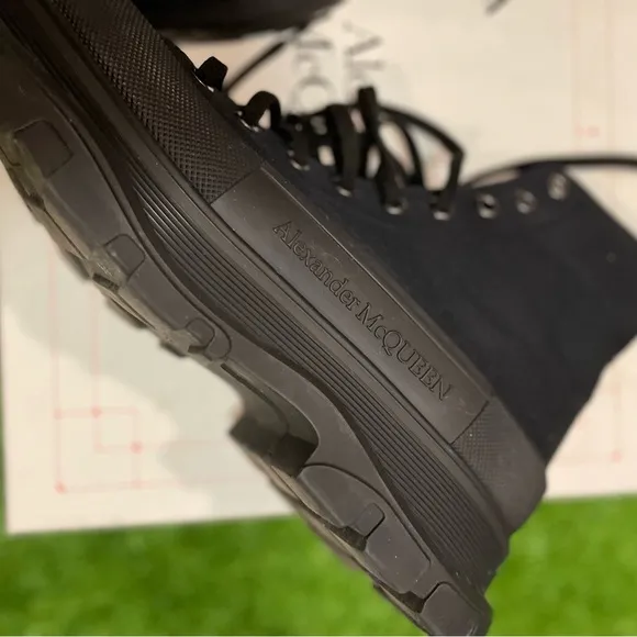 Size 47 us 14 gently used Alexander McQueen Black High-Top Sneakers