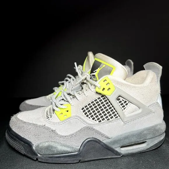 Size 5 - Nike Air Jordan 4 Retro SE GS Neon 95 Men's Shoes