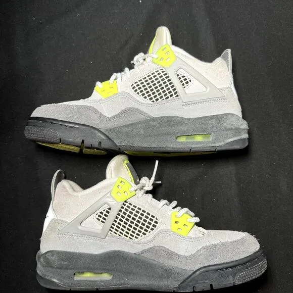 Size 5 - Nike Air Jordan 4 Retro SE GS Neon 95 Men's Shoes