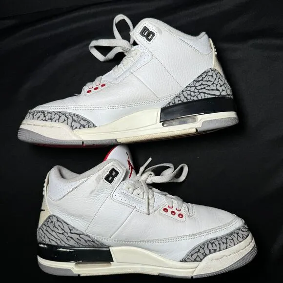 Size 6 - Nike Air Jordan 3 Retro GS White Cement Reimagined Men's Shoes